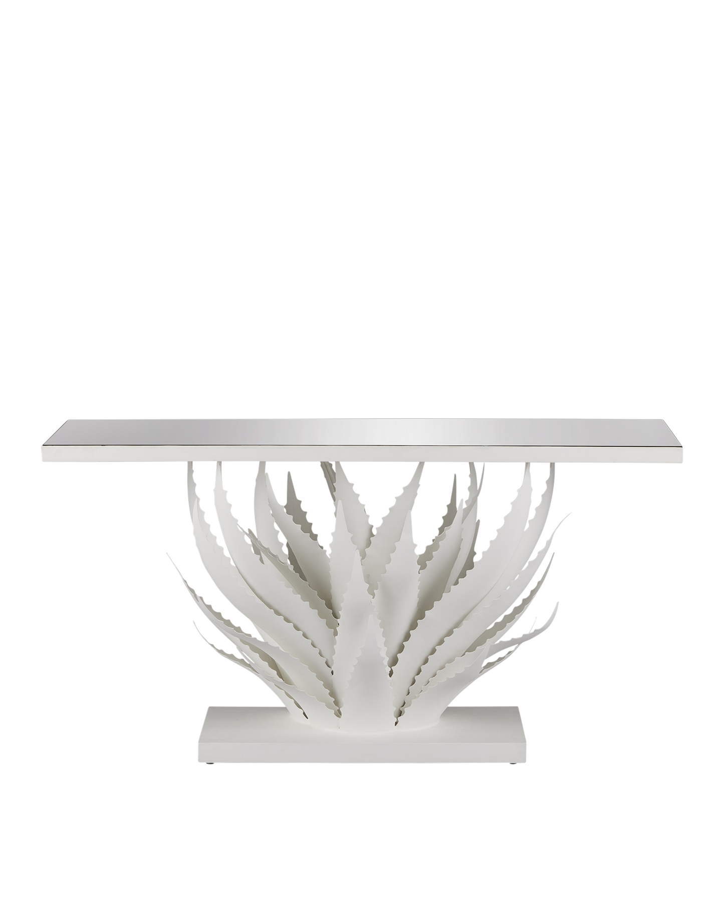 Currey & Co. Agave White Console Table 4000-0168