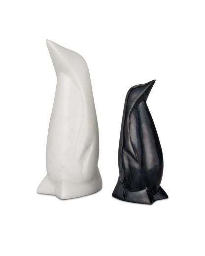 Currey & Co. Black & White Penguin Set of 2 1200-0820