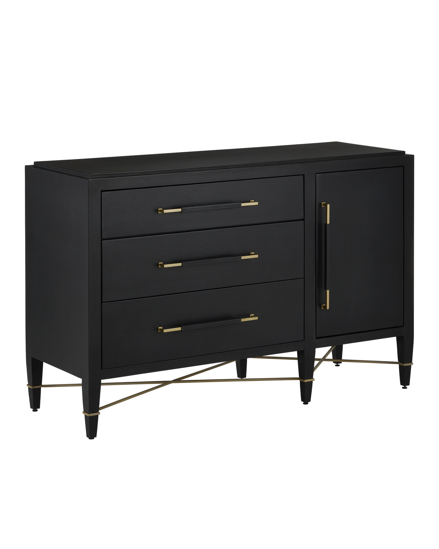 Currey & Co. Verona Black Three-Drawer Chest 3000-0250