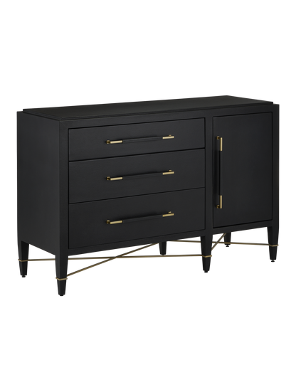 Currey & Co. Verona Black Three-Drawer Chest 3000-0250