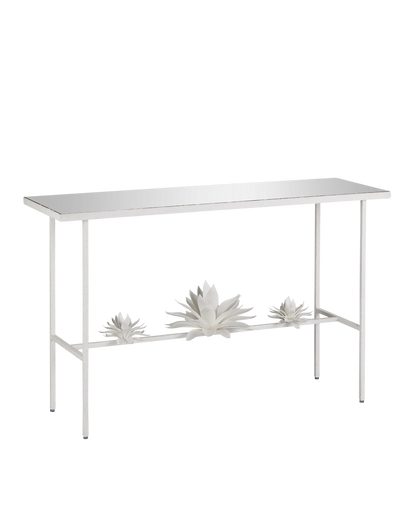 Currey & Co. Sisalana White Console Table 4000-0167