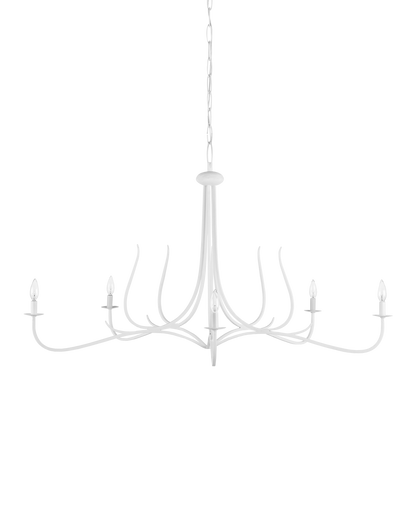 Currey & Co. Passion White Chandelier 9000-0989