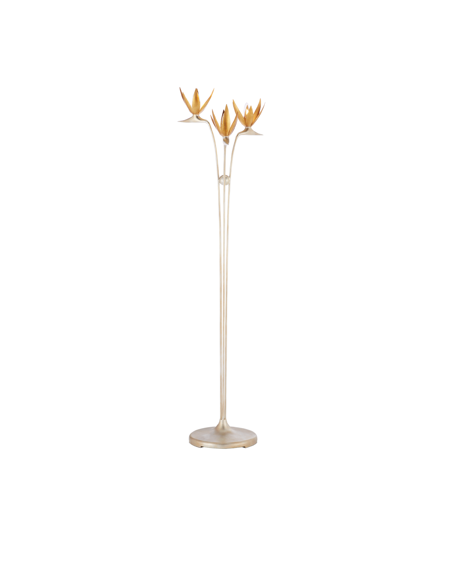 Currey & Co. Paradiso Silver & Gold Floor Lamp 8000-0130