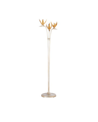 Currey & Co. Paradiso Silver & Gold Floor Lamp 8000-0130