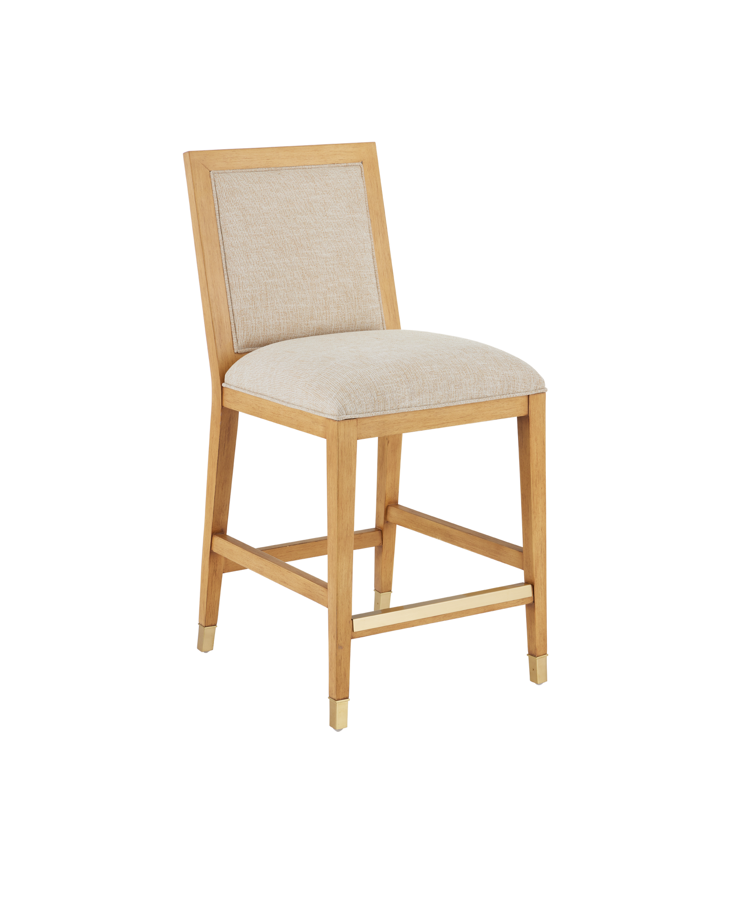 Currey & Co. Santos Sea Sand Counter Stool, Liller Malt 7000-0892