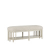 Currey & Co. Norene Gray Bench, Demetria Parchment 7000-0672