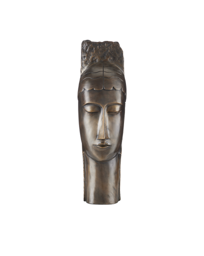 Currey & Co. Art Deco Head Bronze 1200-0598