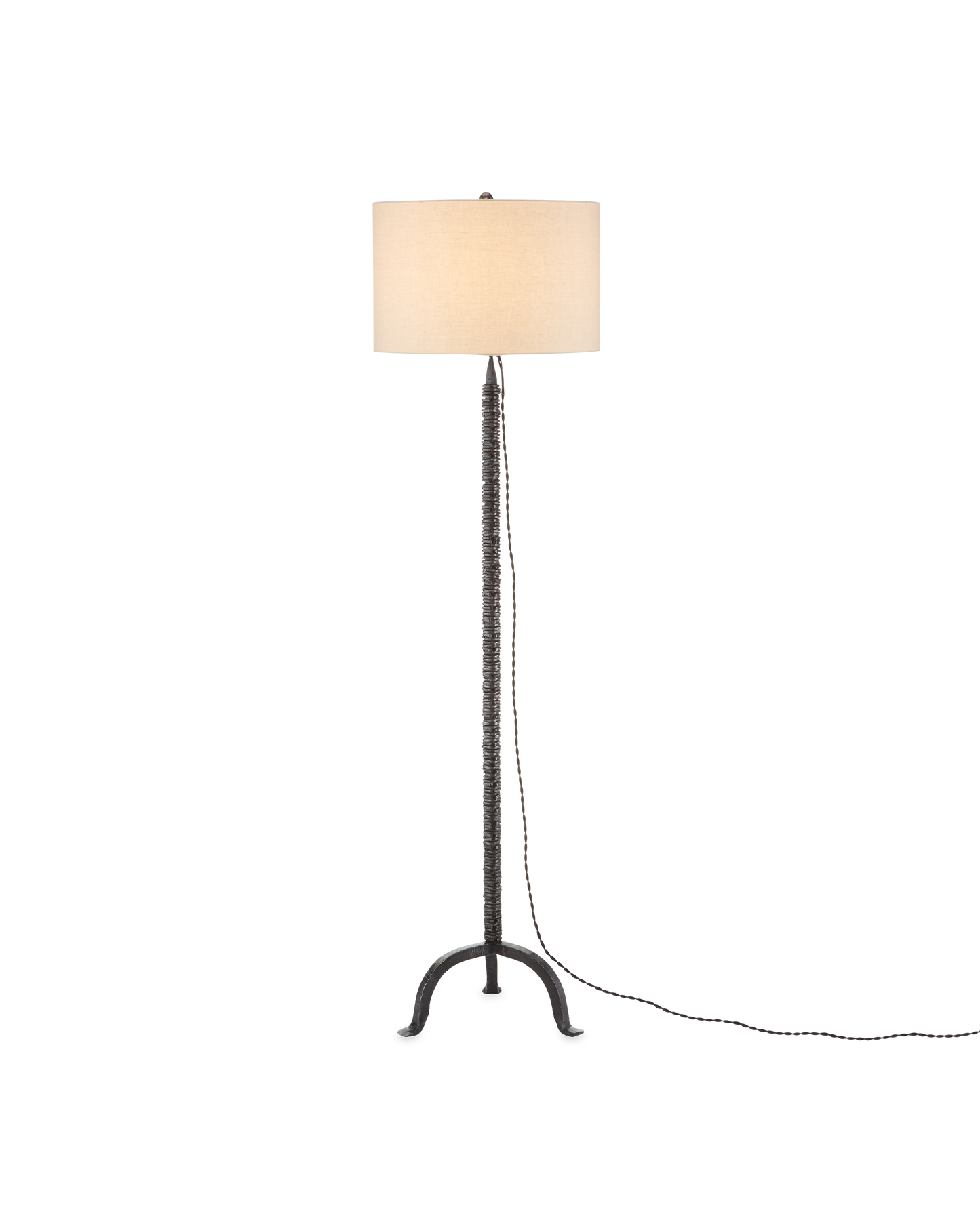 Currey & Co. Sandro Nickel Floor Lamp 8000-0100