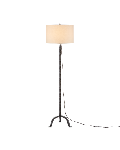 Currey & Co. Sandro Nickel Floor Lamp 8000-0100