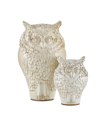 Currey & Co. Minerva Medium White Owl 1200-0624