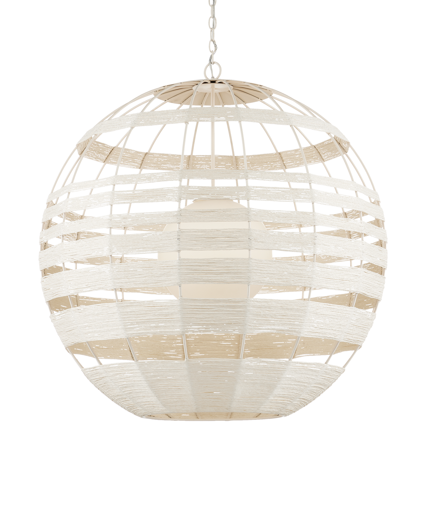 Currey & Co. Lapsley White Orb Chandelier 9000-0835