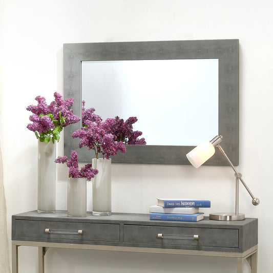 Lily Lifestyle  Structure Shagreen Rectangle Mirror, Grey LS6STRURECGR