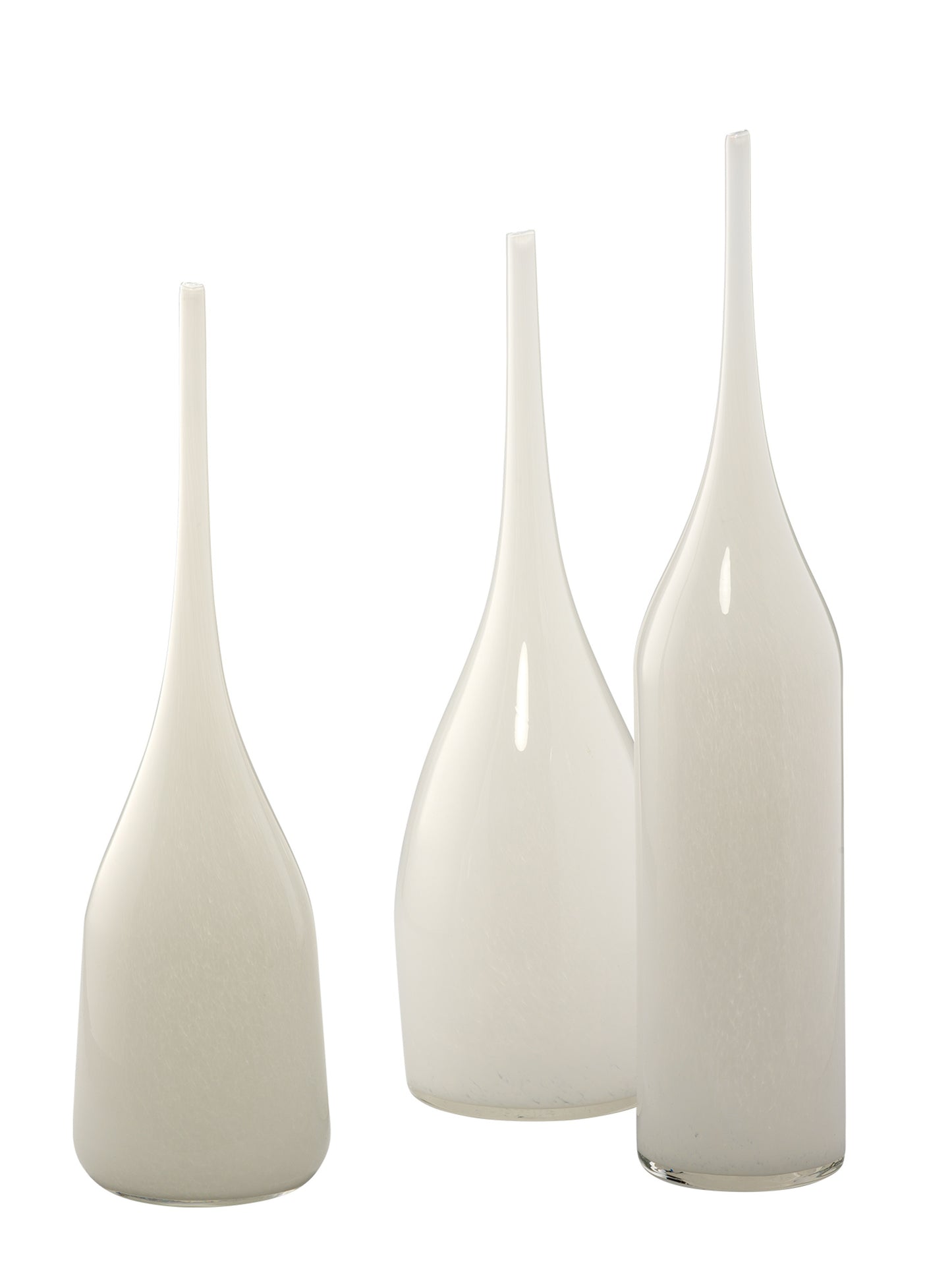 Jamie Young Pixie Vases in White Glass (Set of 3) 7PIXI-VAWH