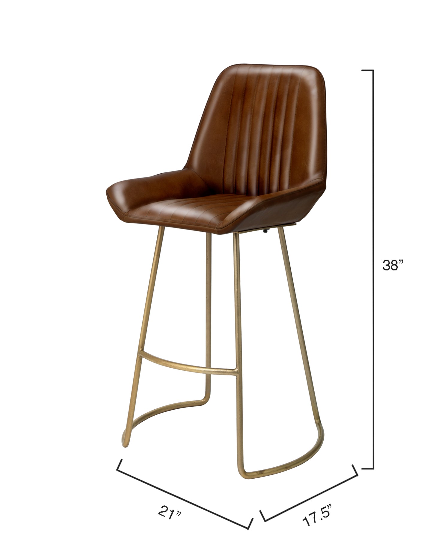 Lily Lifestyle  Perry Leather Counter Stool, Brown LS20PERCSBUF