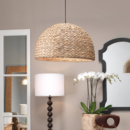 Jamie Young Shoreline Pendant in Natural Seagrass 5SHOR-PENA