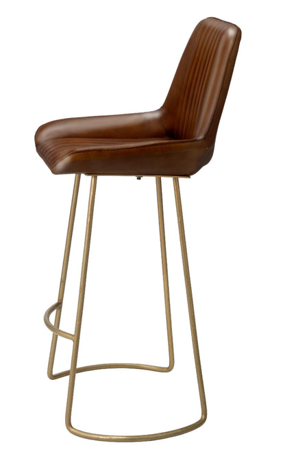 Lily Lifestyle  Perry Leather Bar Stool, Brown LS20PERBSBUF