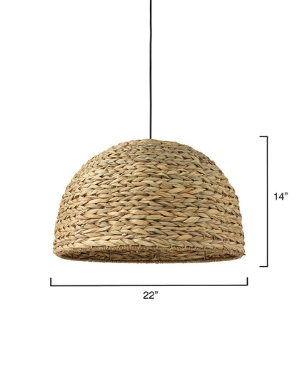 Jamie Young Shoreline Pendant in Natural Seagrass 5SHOR-PENA