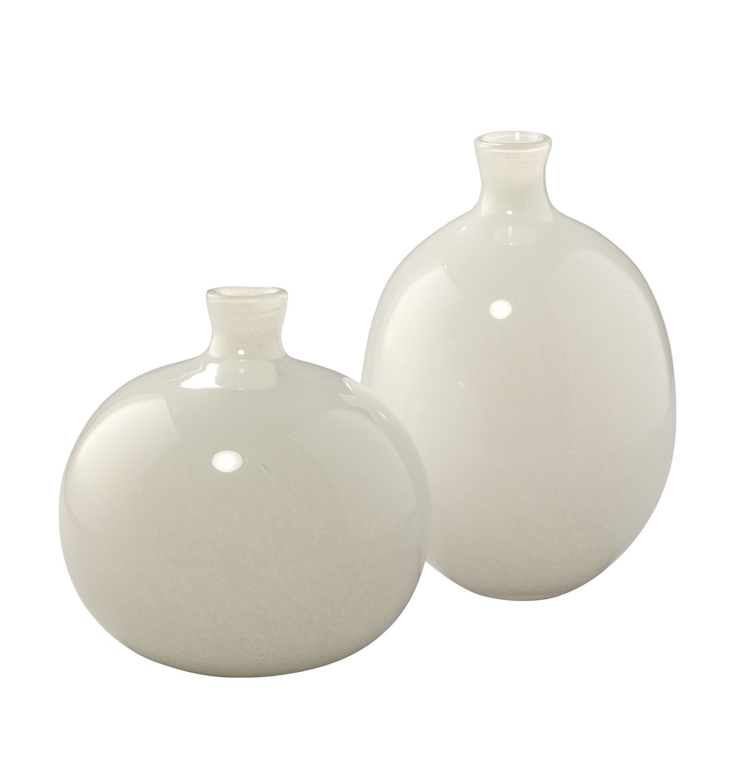 Jamie Young Minx Vases in White Glass (Set of 2) 7MINX-VAWH