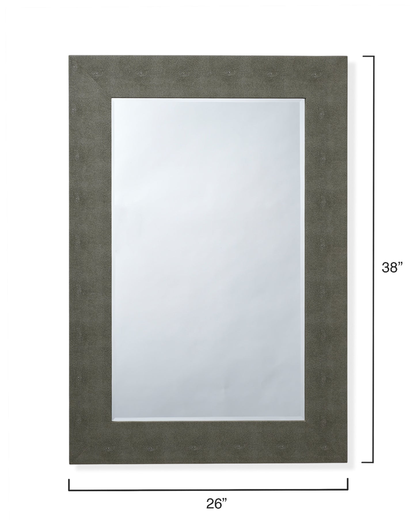 Lily Lifestyle  Structure Shagreen Rectangle Mirror, Grey LS6STRURECGR