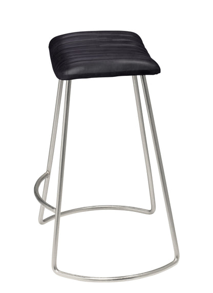 Lily Lifestyle  Theo Leather Counter Stool, Grey LSTHEOGREYSL