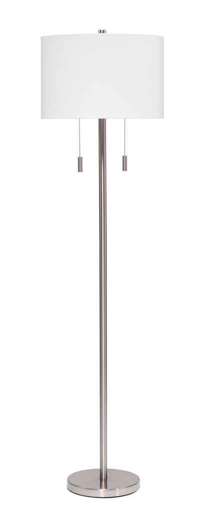 Lily Lifestyle  Lincoln 2-Light Metal Floor Lamp, Silver LS9LINCFLSL