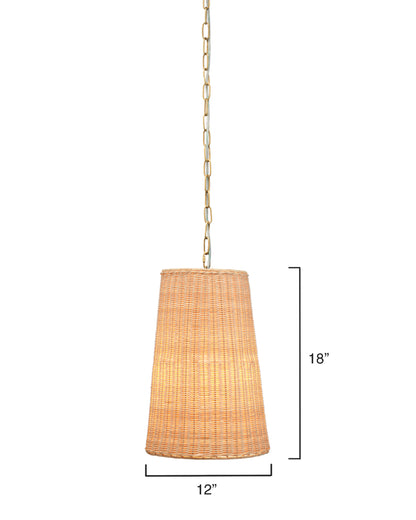 Lily Lifestyle  Candid Rattan 1-Light Pendant, Natural LS5CANDIDNA