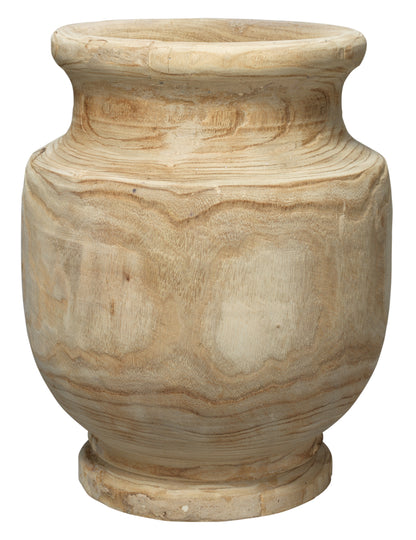 Jamie Young Laguna Wooden Vase in Natural Wood 7LAGU-VAWD