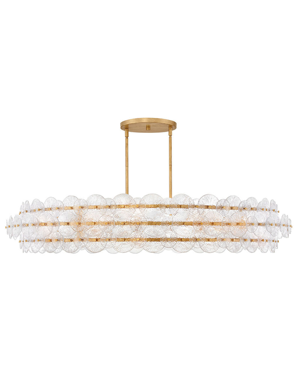 Hinkley Lighting Rene Extra Large Drum Chandelier in Distressed Brass FR30125DA