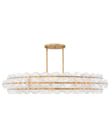 Fredrick Ramond Rene Extra Large Drum Chandelier in Distressed Brass FR30125DA