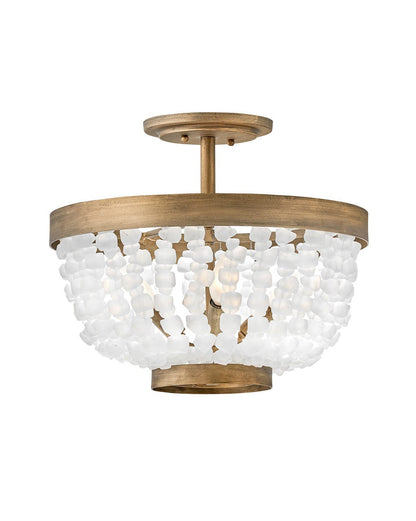 Fredrick Ramond Lighting Dune Medium Semi-flush Mount Burnished Gold FR30203BNG