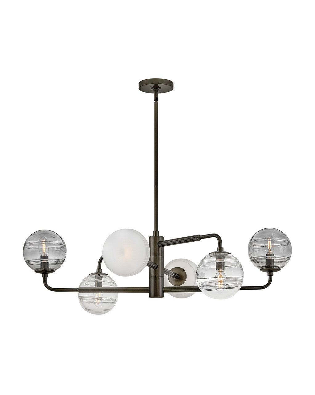 Hinkley Lighting Oberon Large Adjustable Single Tier Chandelier in Black Oxide FR30506BX