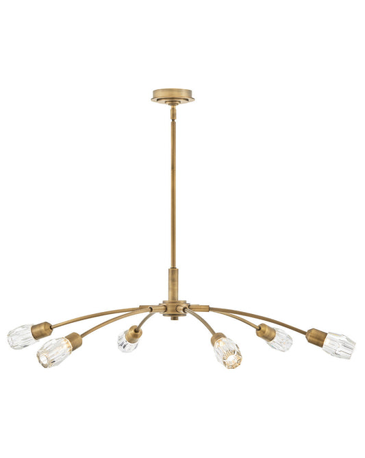 Fredrick Ramond Atera Large Single Tier Chandelier in Heritage Brass FR33326