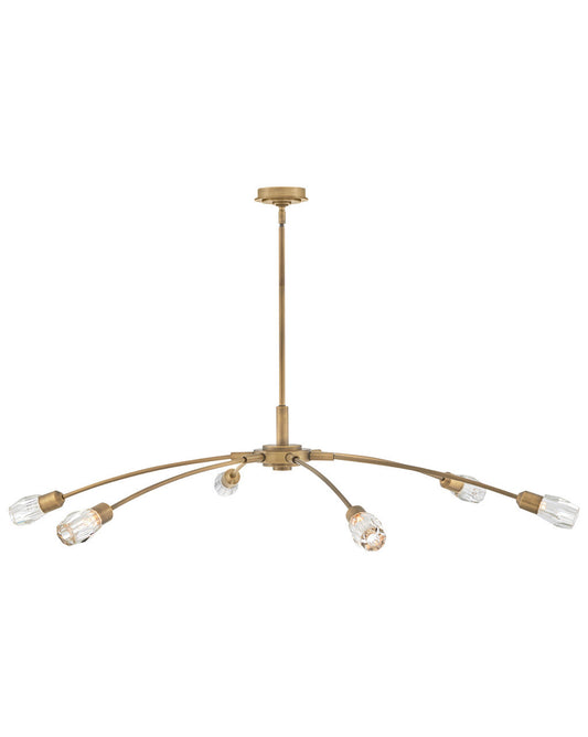 Fredrick Ramond Atera Extra Large Single Tier Chandelier in Heritage Brass FR33328