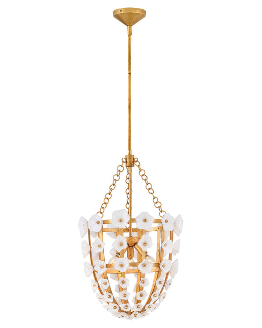 Fredrick Ramond Azalea Large Pendant in Distressed Brass FR41637DA