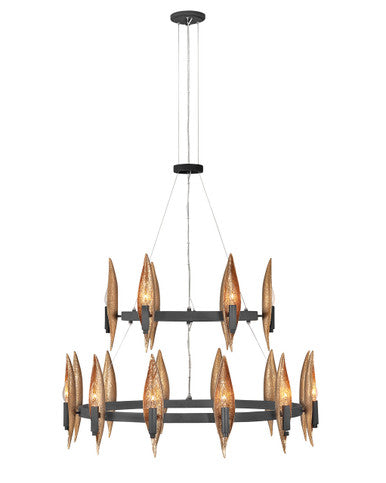 Fredrick Ramond Lighting Willow Large Multi Tier Carbon Black FR44009CBK