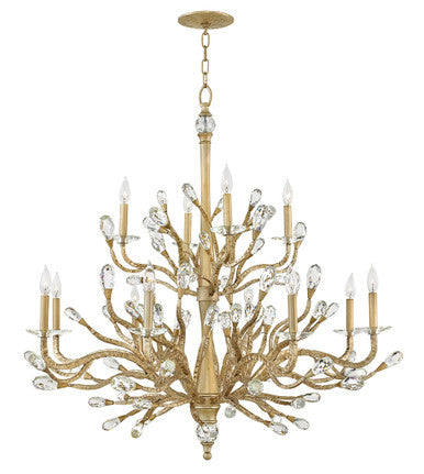 Fredrick Ramond Lighting Eve Extra Large Two Tier Champagne Gold FR46810CPG