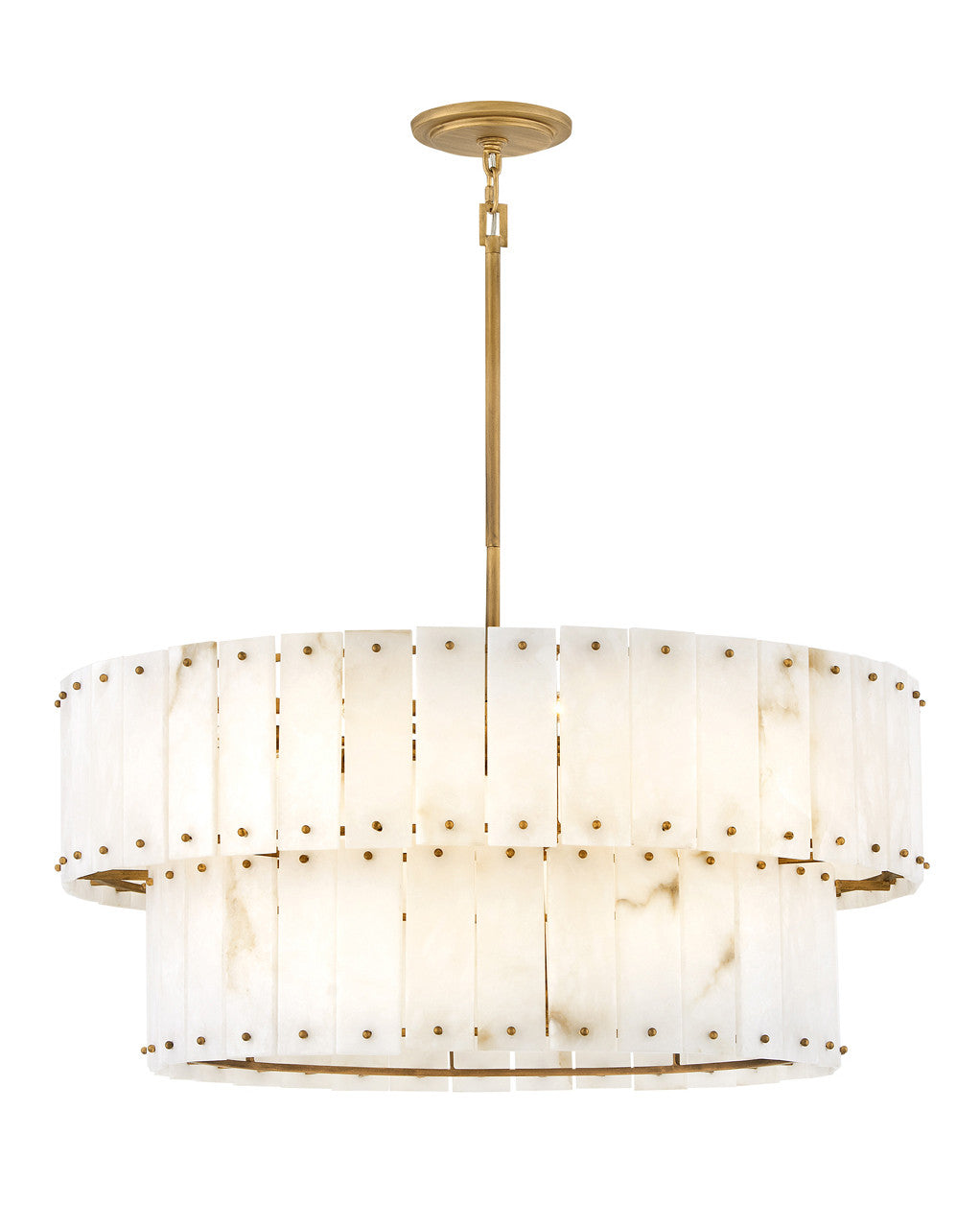 Fredrick Ramond Simone Medium Drum Chandelier in Burnished Gold FR47754