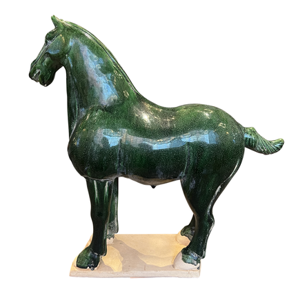 Currey & Co. Tang Dynasty Medium Green Horse 1200-0784