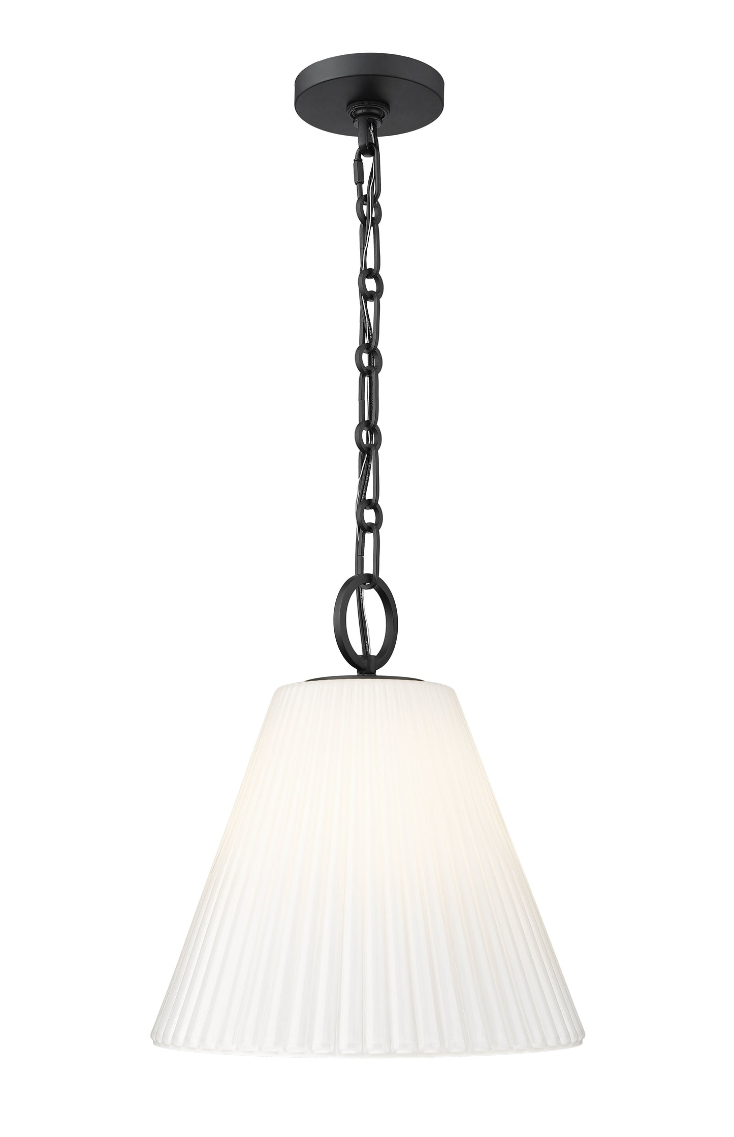 Alaric 1 Light Pendant in Matte Black 3042P14-MB