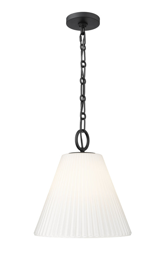 Alaric 1 Light Pendant in Matte Black 3042P14-MB