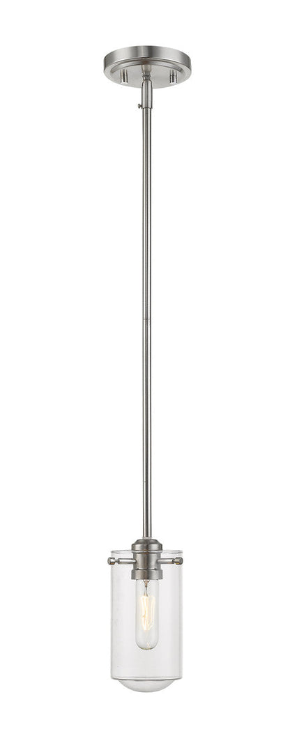 Z-Lite Delaney 1 Light Pendant in Brushed Nickel 471MP-BN