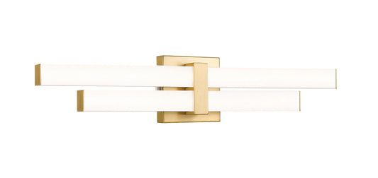 Z-LITE Zane 2 Light Vanity in Modern Gold 1008-25W-MGLD-LED