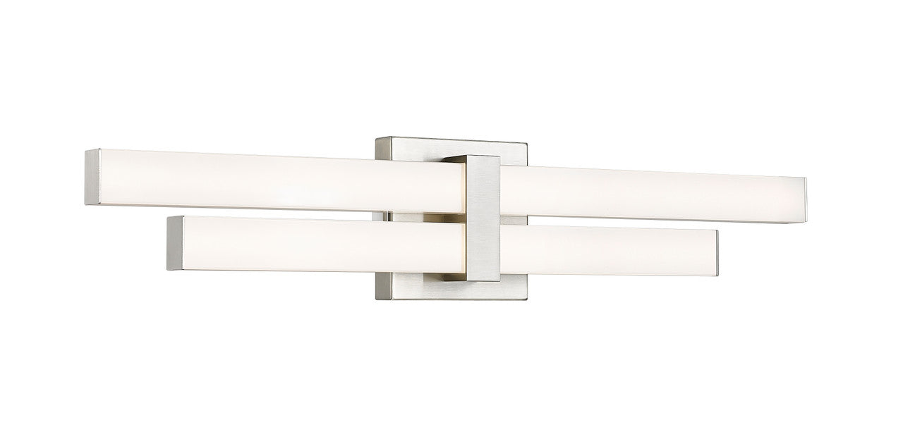 Z-LITE Zane 2 Light Vanity in Brushed Nickel 1008-25W-BN-LED