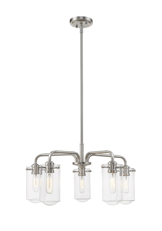 Z-Lite Delaney 5 Light Chandelier in Brushed Nickel 471-5BN