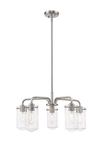 Z-Lite Delaney 5 Light Chandelier in Brushed Nickel 471-5BN