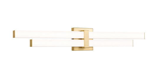 Z-LITE Zane 2 Light Vanity in Modern Gold 1008-32W-MGLD-LED