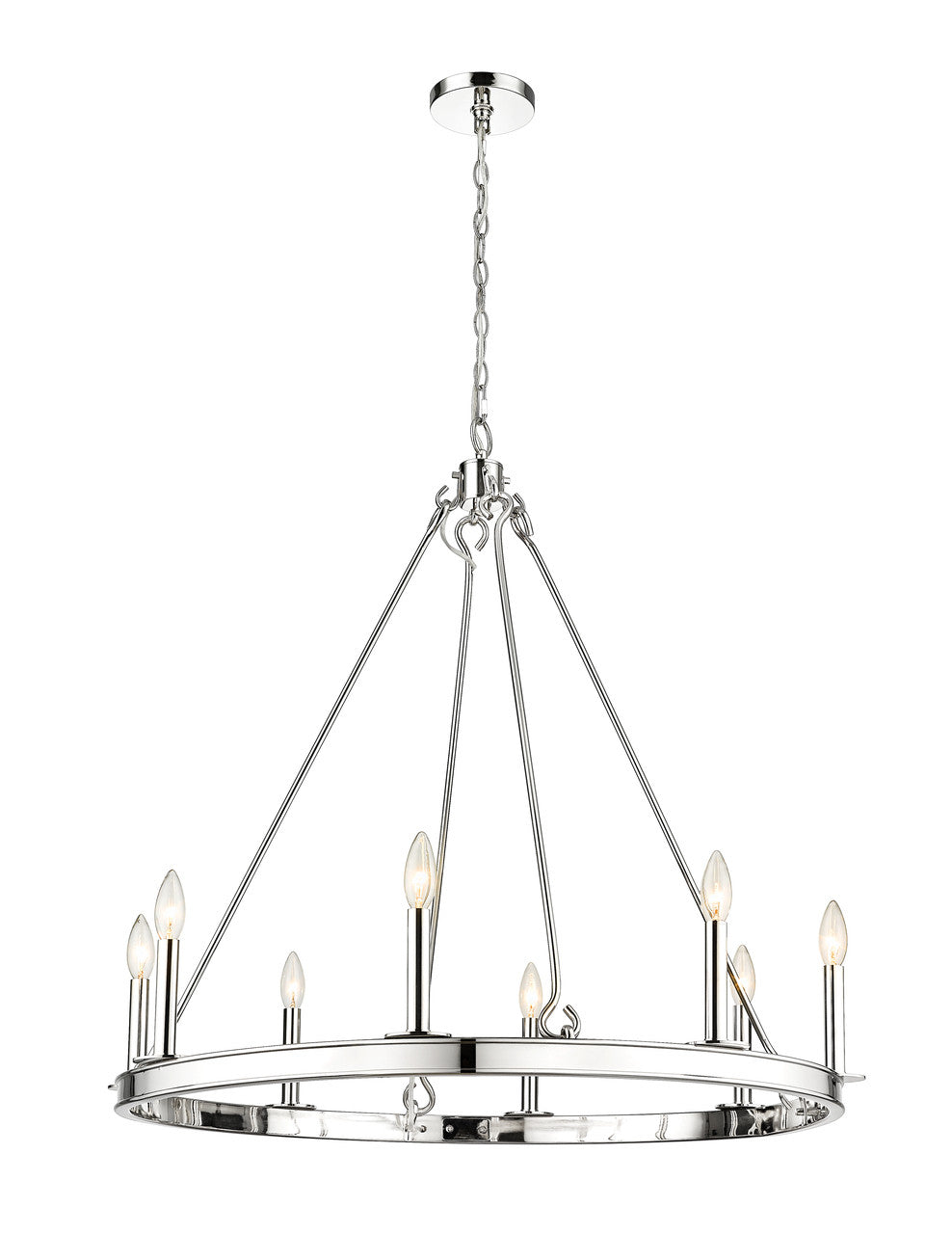 Z-Lite Barclay Chandelier in Polished Nickel 482R-8PN