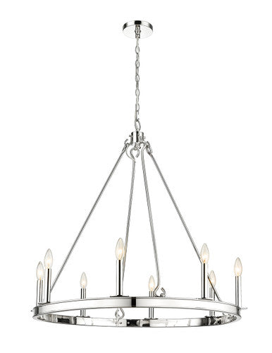 Z-Lite Barclay 8 Light Chandelier in Polished Nickel 482R-8PN