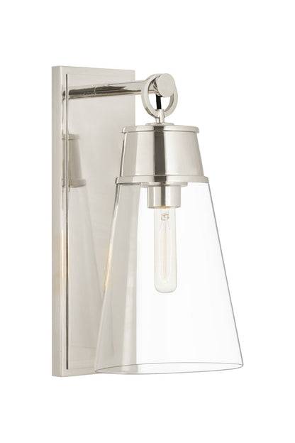 Z-Lite Wentworth 1 Light Wall Sconce in Polished Nickel 2300-1SL-PN