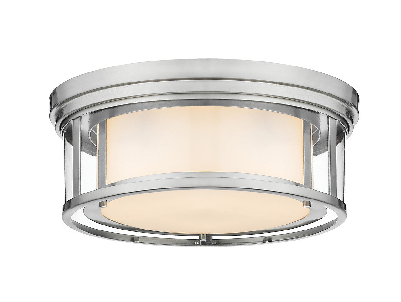 Z-Lite Willow 3 Light Flush Mount in Brushed Nickel 426F16-BN